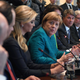 German Chancellor Angela Merkel (center), with Ivanka Trump (left center), speaks during a roundtable discussion on vocational training with U.S. and German business leaders, led by President Donald Trump, in the Cabinet Room of the White House on March 17, 2017. (Pat Benic-Pool/Getty Images)